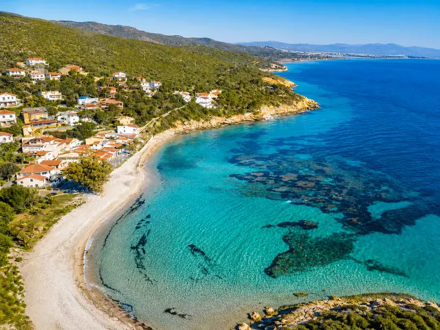 Maladroxia, Sant'Antioco — baia familiare con sabbia chiara e fondali trasparenti