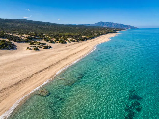 Piscinas, Arbus — dune dorate della Costa Verde sul mare turchese